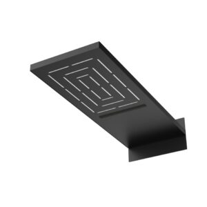 Water Fall Overhead Shower - Black Matt (Jaquar)